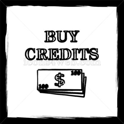 Buy credits sketch icon. - Website icons