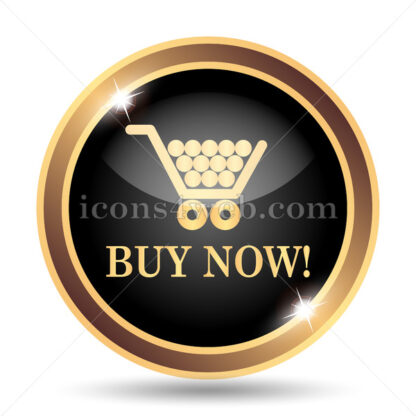 Buy now shopping cart gold icon. - Website icons