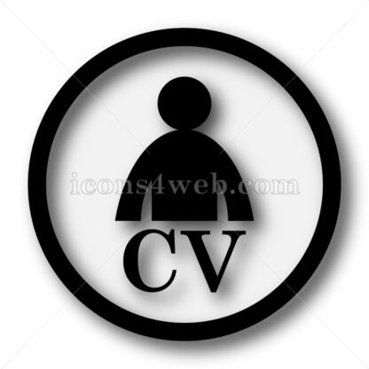 CV simple icon. CV simple button. - Website icons