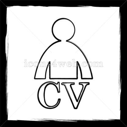 CV sketch icon. - Website icons