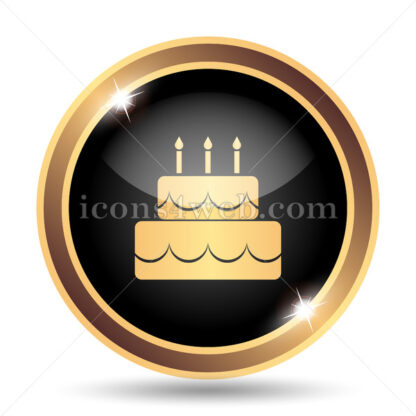 Cake gold icon. - Website icons