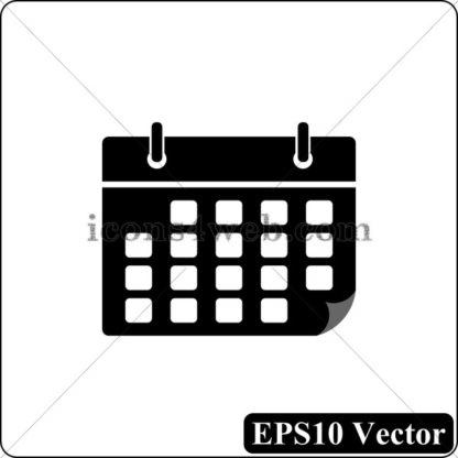 Calendar black icon. EPS10 vector. - Website icons