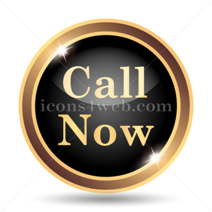Call now gold icon. - Website icons