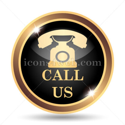 Call us gold icon. - Website icons