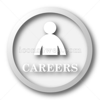 Careers white icon. Careers white button - Website icons