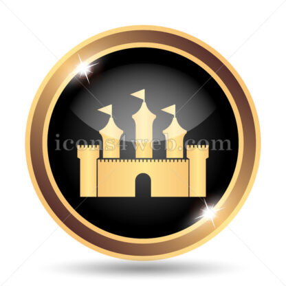 Castle gold icon. - Website icons
