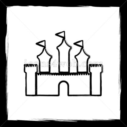 Castle sketch icon. - Website icons