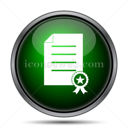 Certificate internet icon. - Website icons