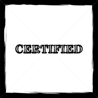 Certified sketch icon. - Website icons
