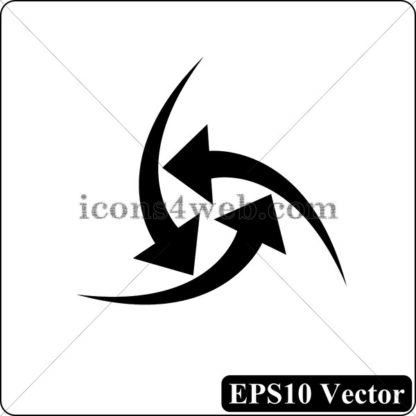 Change arrows black icon. EPS10 vector. - Website icons