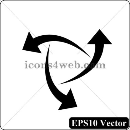 Change arrows out black icon. EPS10 vector. - Website icons
