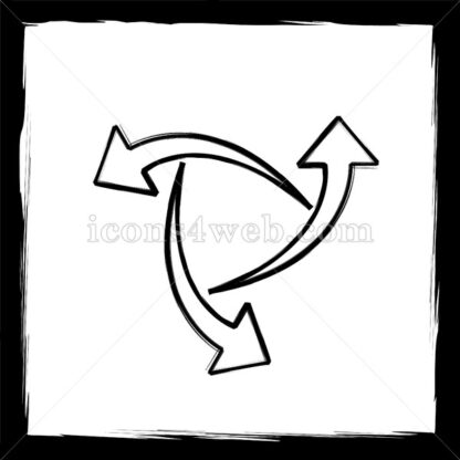 Change arrows out sketch icon. - Website icons