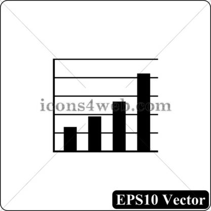 Chart bars black icon. EPS10 vector. - Website icons
