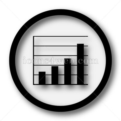 Chart bars simple icon. Chart bars simple button. - Website icons
