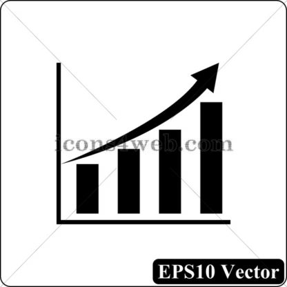 Chart black icon. EPS10 vector. - Website icons