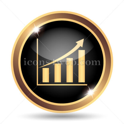 Chart gold icon. - Website icons