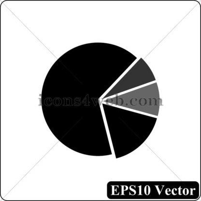 Chart pie black icon. EPS10 vector. - Website icons