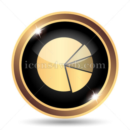 Chart pie gold icon. - Website icons