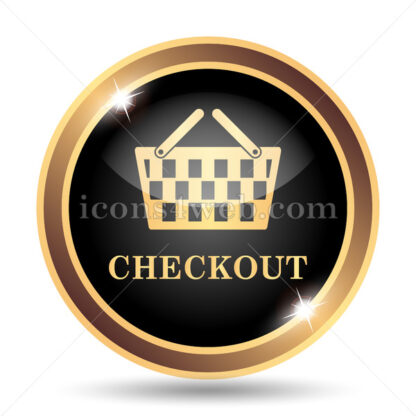 Checkout gold icon. - Website icons