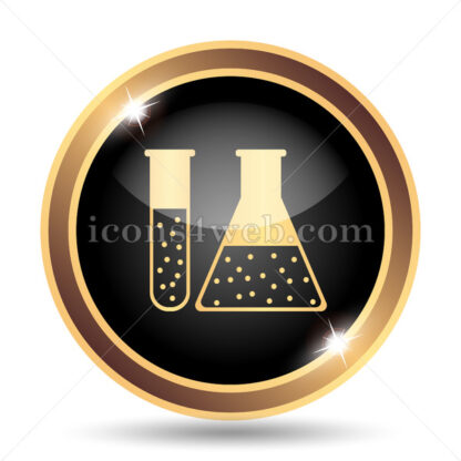 Chemistry set gold icon. - Website icons