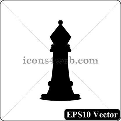 Chess black icon. EPS10 vector. - Website icons