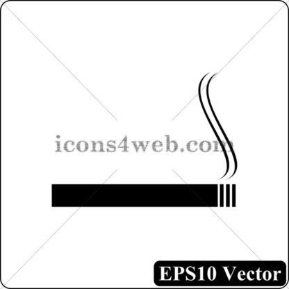 Cigarette black icon. EPS10 vector. - Website icons