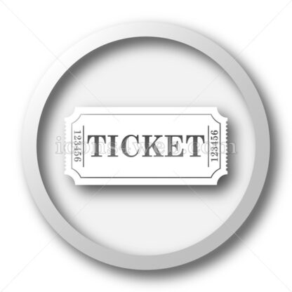 Cinema ticket white icon. Cinema ticket white button - Website icons