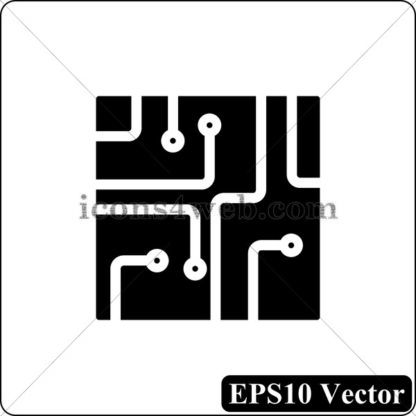 Circuit board black icon. EPS10 vector. - Website icons