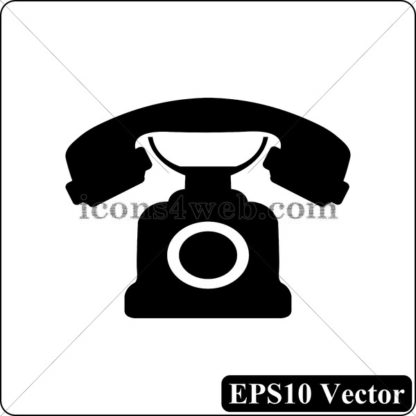 Classic phone black icon. EPS10 vector. - Website icons