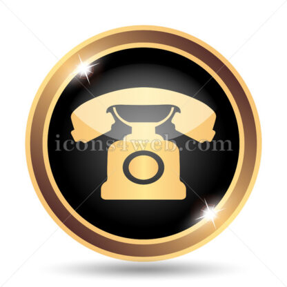Classic phone gold icon. - Website icons