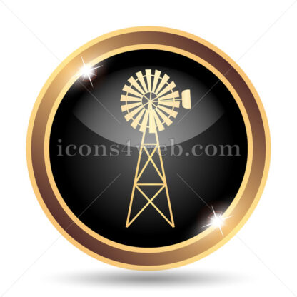 Classic windmill gold icon. - Website icons