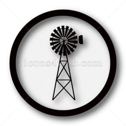 Classic windmill simple icon. Classic windmill simple button. - Website icons