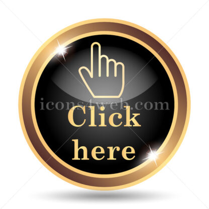 Click here gold icon. - Website icons