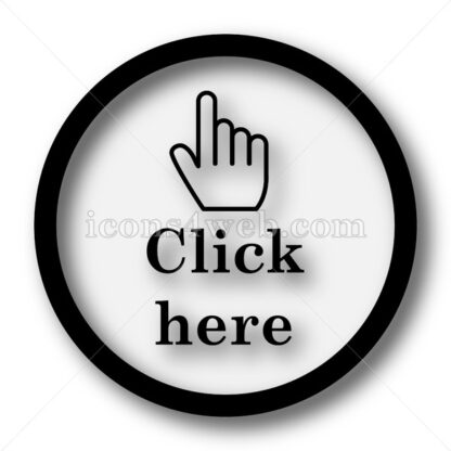 Click here simple icon. Click here simple button. - Website icons