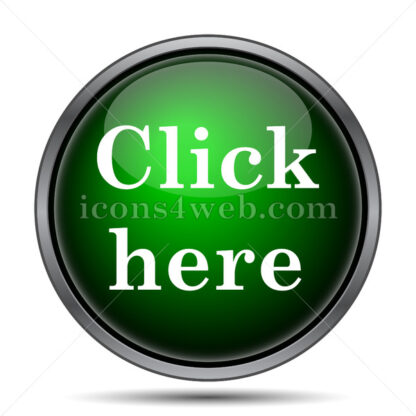 Click here text internet icon. - Website icons