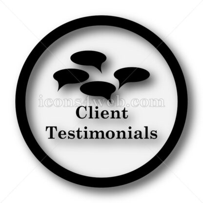 Client testimonials simple icon. Client testimonials simple button. - Website icons