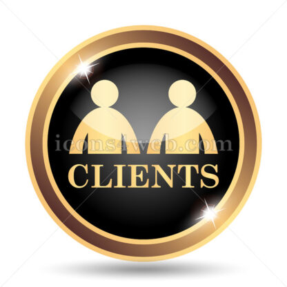 Clients gold icon. - Website icons