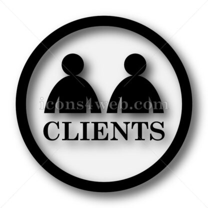 Clients simple icon. Clients simple button. - Website icons