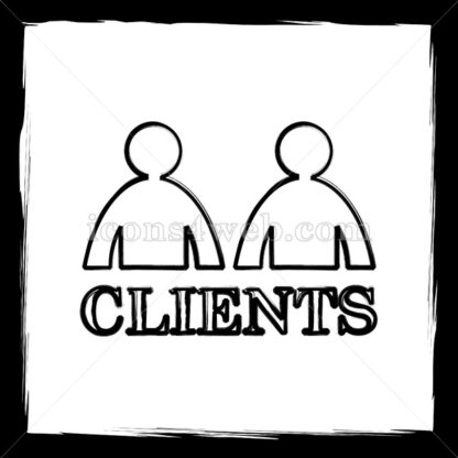 Clients sketch icon. - Website icons