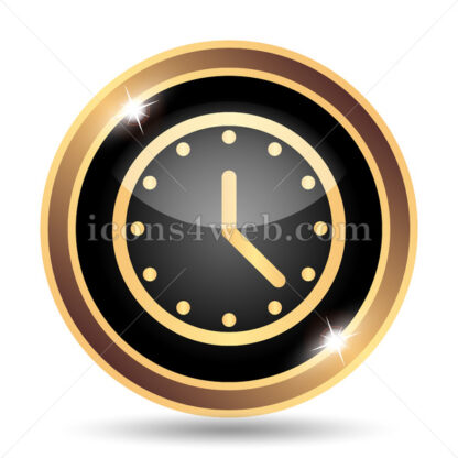 Clock gold icon. - Website icons