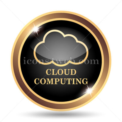 Cloud computing gold icon. - Website icons