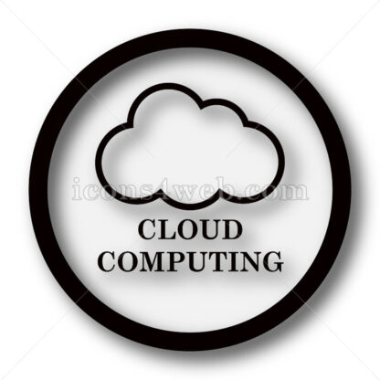 Cloud computing simple icon. Cloud computing simple button. - Website icons