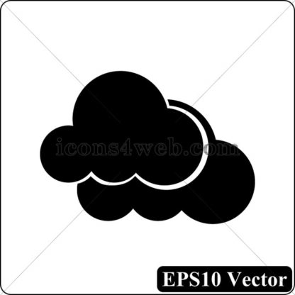 Clouds black icon. EPS10 vector. - Website icons