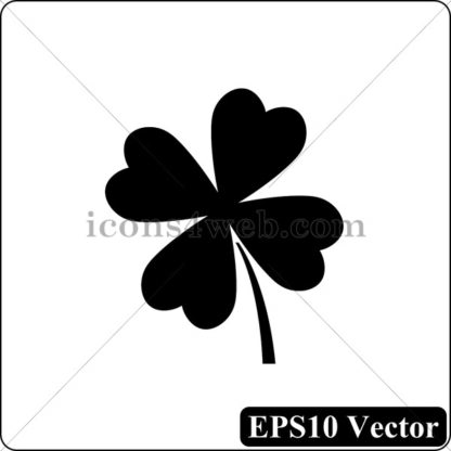 Clover black icon. EPS10 vector. - Website icons
