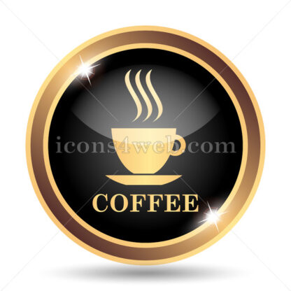 Coffee cup gold icon. - Website icons