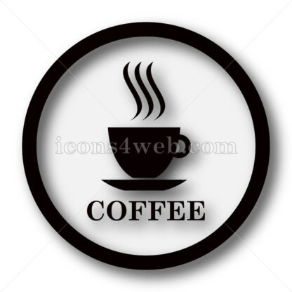 Coffee cup simple icon. Coffee cup simple button. - Website icons