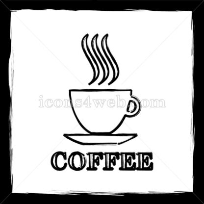 Coffee cup sketch icon. - Website icons