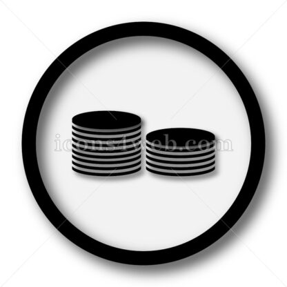 Coins.Money simple icon. Coins.Money simple button. - Website icons
