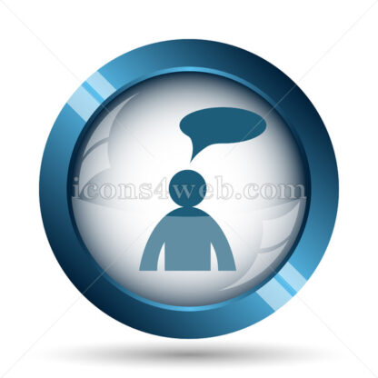 Comments – man with bubble image icon. - Website icons