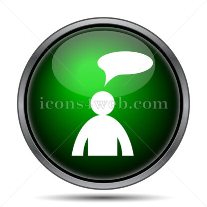 Comments – man with bubble internet icon. - Website icons